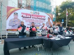 Polrestabes Surabaya Ringkus 192 Pelaku Kejahatan Jalanan, Curanmor Masih Dominasi Kasus Kriminal