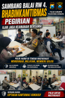 Sambang Balai RW 4, Bhabinkamtibmas Pegirian Ajak Jaga Keamanan Bersama