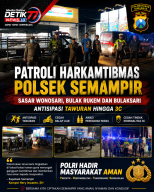 Patroli Harkamtibmas Polsek Semampir Sasar Wonosari, Bulak Rukem dan Bulaksari, Antisipasi Tawuran hingga 3C