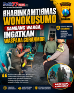 Bhabinkamtibmas Wonokusumo Sambang Warga, Ingatkan Waspada Curanmor