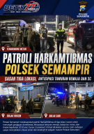 Patroli Harkamtibmas Polsek Semampir Sasar Tiga Lokasi, Antisipasi Tawuran Remaja dan 3C
