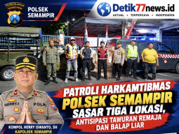 Patroli Harkamtibmas Polsek Semampir Sasar Tiga Lokasi, Antisipasi Tawuran Remaja dan Balap Liar