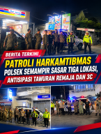 Cegah Tawuran dan 3C, Polsek Semampir Intensifkan Patroli Harkamtibmas di Tiga Lokasi