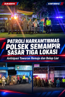 Patroli Harkamtibmas Polsek Semampir Sasar Tiga Lokasi, Antisipasi Tawuran Remaja, Balap Liar dan 3C
