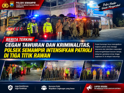 Cegah Tawuran dan Kriminalitas, Polsek Semampir Intensifkan Patroli di Tiga Titik Rawan