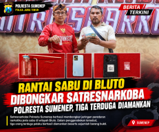 Rantai Sabu di Bluto Dibongkar Satresnarkoba Polresta Sumenep, Tiga Terduga Diamankan