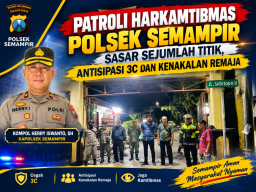 Patroli Harkamtibmas Polsek Semampir Sasar Sejumlah Titik, Antisipasi 3C dan Kenakalan Remaja