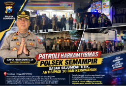 Patroli Harkamtibmas Polsek Semampir Sasar Sejumlah Titik, Antisipasi 3C dan Kerawanan