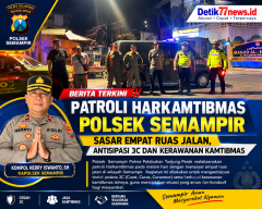 Patroli Harkamtibmas Polsek Semampir Sasar Empat Ruas Jalan, Antisipasi 3C dan Kerawanan Kamtibmas