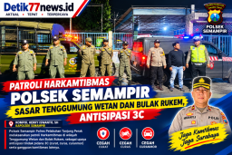 Patroli Harkamtibmas Polsek Semampir Sasar Tenggumung Wetan dan Bulak Rukem, Antisipasi 3C
