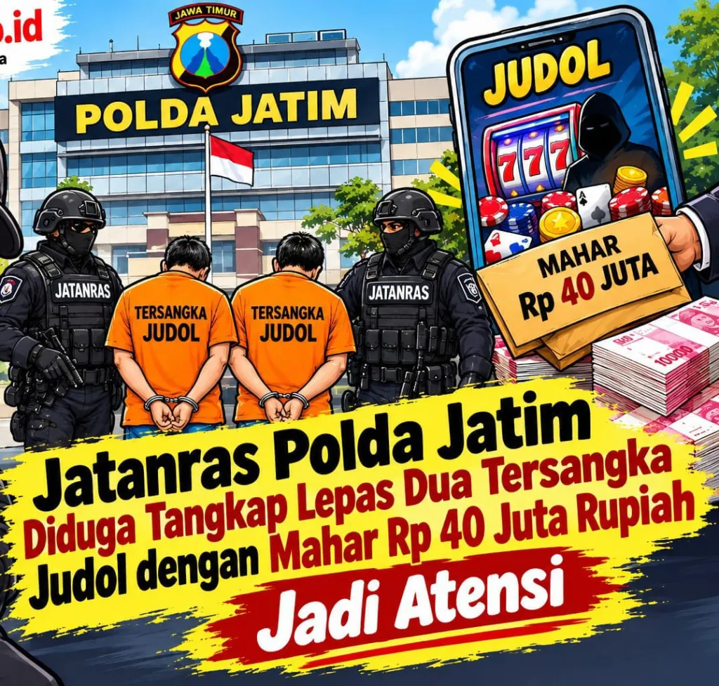 Dugaan Tangkap Lepas Dua Terduga Pelaku Judi Online di Jatim, Isu Uang Rp40 Juta Disorot