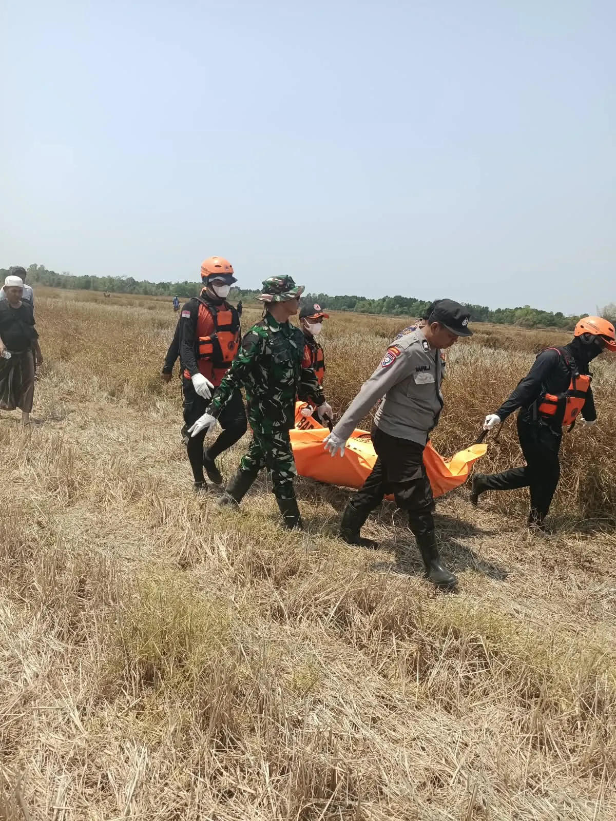 Hari Ketiga Pencarian, Tim SAR Gabungan Temukan Perempuan 71 Tahun Meninggal Dunia di Area Persawahan